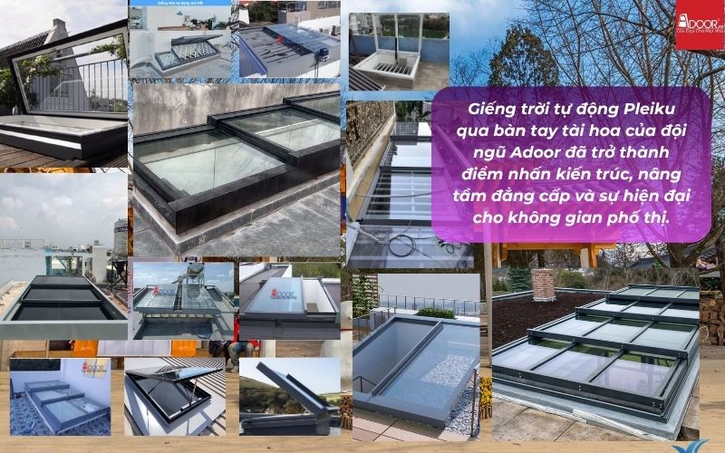 Giếng trời tự động Pleiku qua bàn tay tài hoa của đội ngũ Adoor đã trở thành điểm nhấn kiến trúc, nâng tầm đẳng cấp và sự hiện đại cho không gian phố thị.