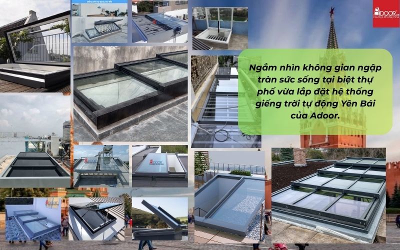 Ngắm nhìn không gian ngập tràn sức sống tại biệt thự phố vừa lắp đặt hệ thống giếng trời tự động Yên Bái của Adoor.