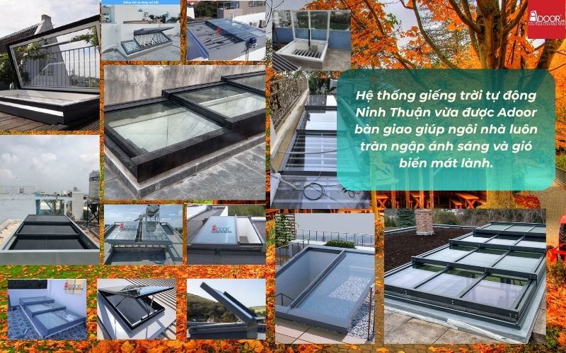 Hệ thống giếng trời tự động Ninh Thuận vừa được Adoor bàn giao giúp ngôi nhà luôn tràn ngập ánh sáng và gió biển mát lành.