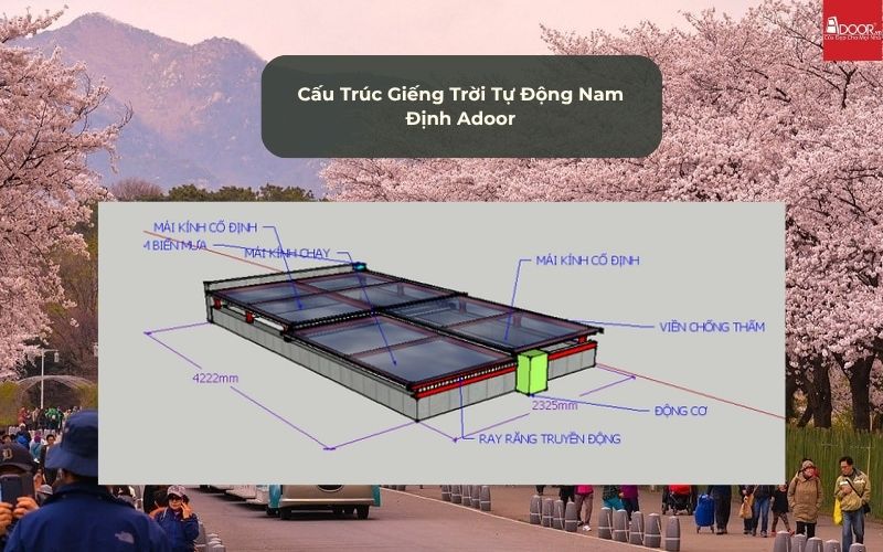 Cấu Trúc Giếng Trời Tự Động Nam Định Adoor Cấu Trúc Giếng Trời Tự Động Nam Định Adoor