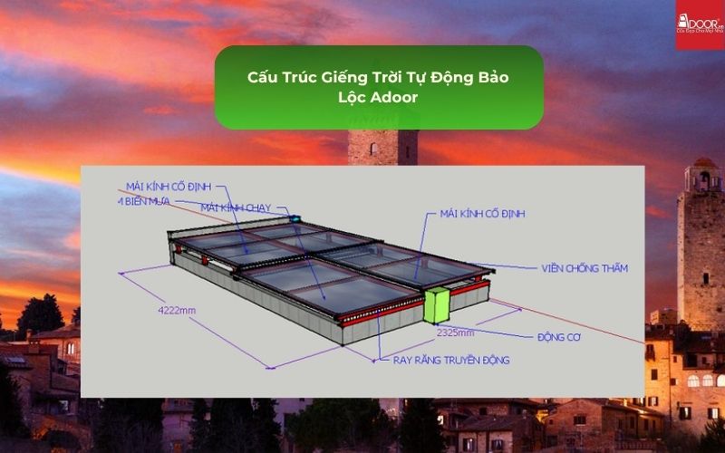 Cấu Trúc Giếng Trời Tự Động Bảo Lộc Adoor