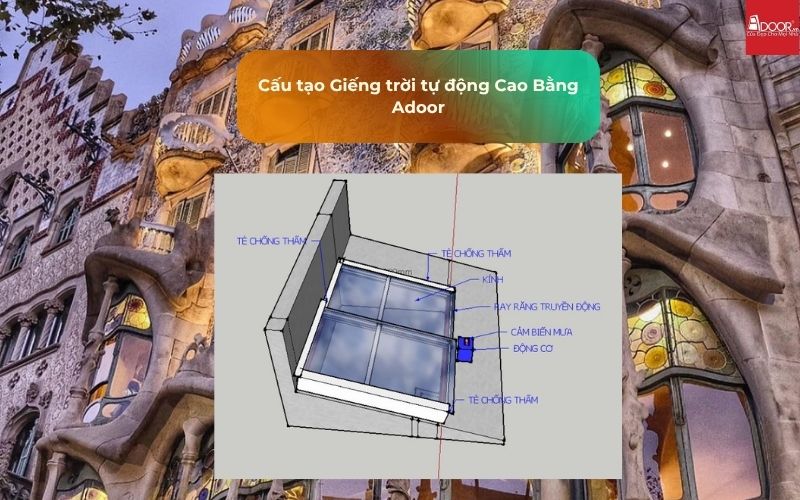 Cấu tạo Giếng trời tự động Cao Bằng Adoor