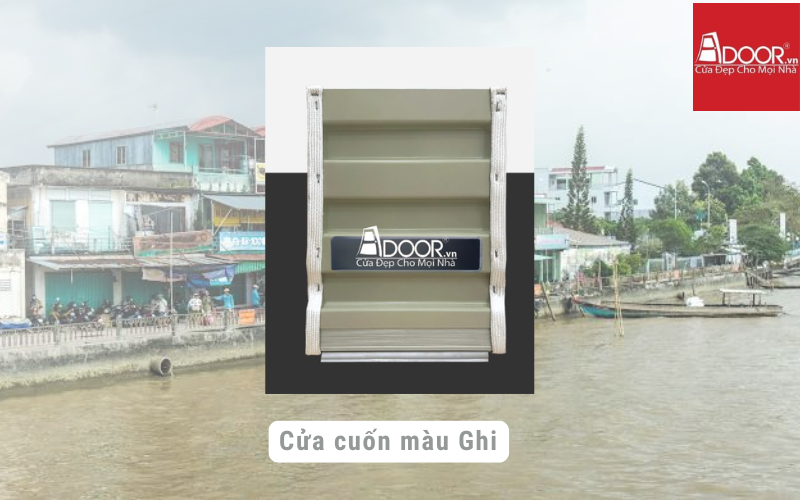 Cửa cuốn Úc Vĩnh Long màu ghi