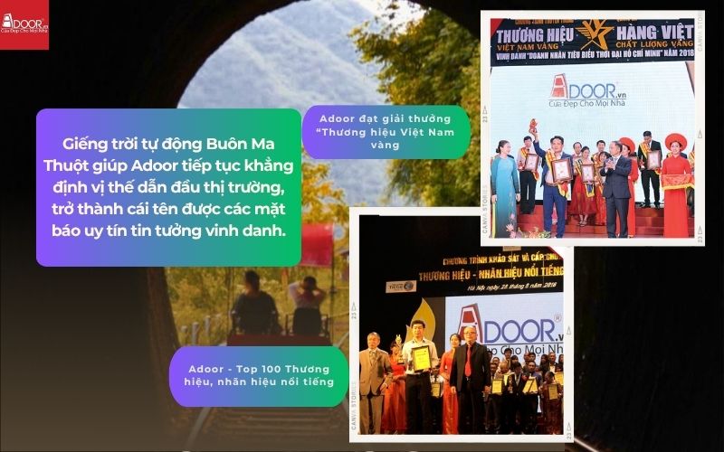 Giếng trời tự động Buôn Ma Thuột giúp Adoor tiếp tục khẳng định vị thế dẫn đầu thị trường, trở thành cái tên được các mặt báo uy tín tin tưởng vinh danh.