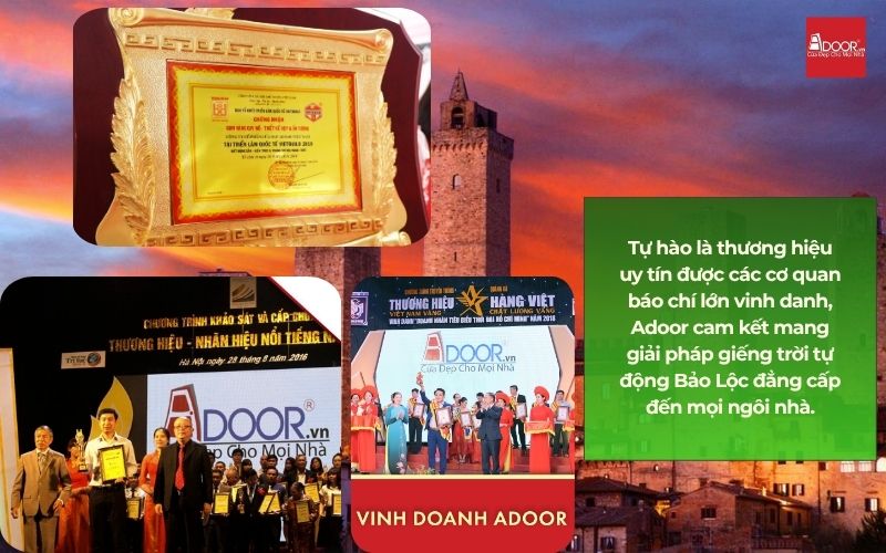 Tự hào là thương hiệu uy tín được các cơ quan báo chí lớn vinh danh, Adoor cam kết mang giải pháp giếng trời tự động Bảo Lộc đẳng cấp đến mọi ngôi nhà.