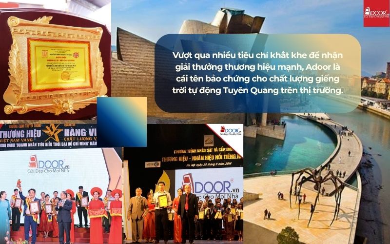 Vượt qua nhiều tiêu chí khắt khe để nhận giải thưởng thương hiệu mạnh, Adoor là cái tên bảo chứng cho chất lượng giếng trời tự động Tuyên Quang trên thị trường.