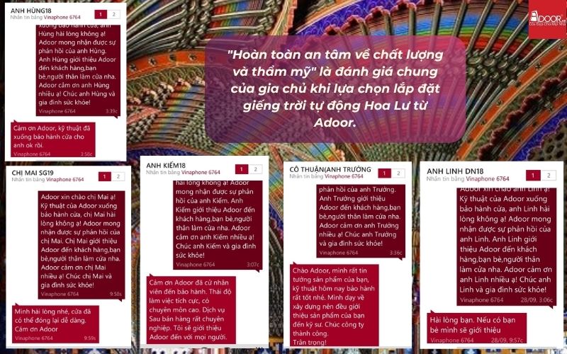 "Hoàn toàn an tâm về chất lượng và thẩm mỹ" là đánh giá chung của gia chủ khi lựa chọn lắp đặt giếng trời tự động Hoa Lư từ Adoor.