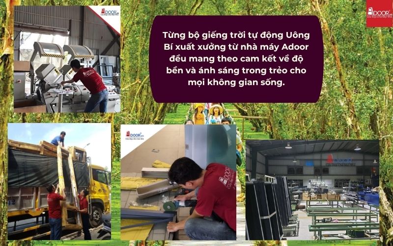 Từng bộ giếng trời tự động Uông Bí xuất xưởng từ nhà máy Adoor đều mang theo cam kết về độ bền và ánh sáng trong trẻo cho mọi không gian sống.
