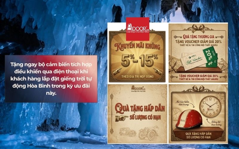 Tặng ngay bộ cảm biến tích hợp điều khiển qua điện thoại khi khách hàng lắp đặt giếng trời tự động Hòa Bình trong kỳ ưu đãi này.