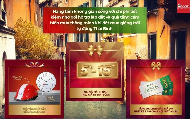 Nâng tầm không gian sống với chi phí tiết kiệm nhờ gói hỗ trợ lắp đặt và quà tặng cảm biến mưa thông minh khi đặt mua giếng trời tự động Thái Bình. Nâng tầm không gian sống với chi phí tiết kiệm nhờ gói hỗ trợ lắp đặt và quà tặng cảm biến mưa thông minh khi đặt mua giếng trời tự động Thái Bình.