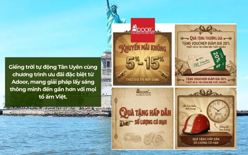 Giếng trời tự động Tân Uyên cùng chương trình ưu đãi đặc biệt từ Adoor, mang giải pháp lấy sáng thông minh đến gần hơn với mọi tổ ấm Việt.