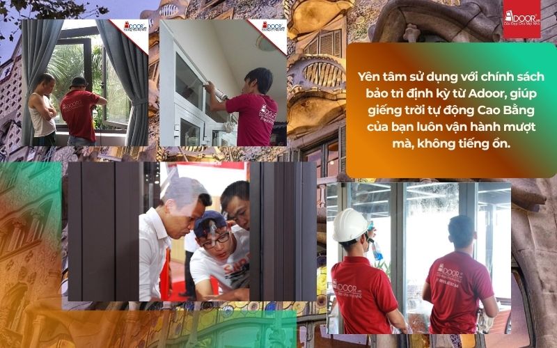 Yên tâm sử dụng với chính sách bảo trì định kỳ từ Adoor, giúp giếng trời tự động Cao Bằng của bạn luôn vận hành mượt mà, không tiếng ồn.