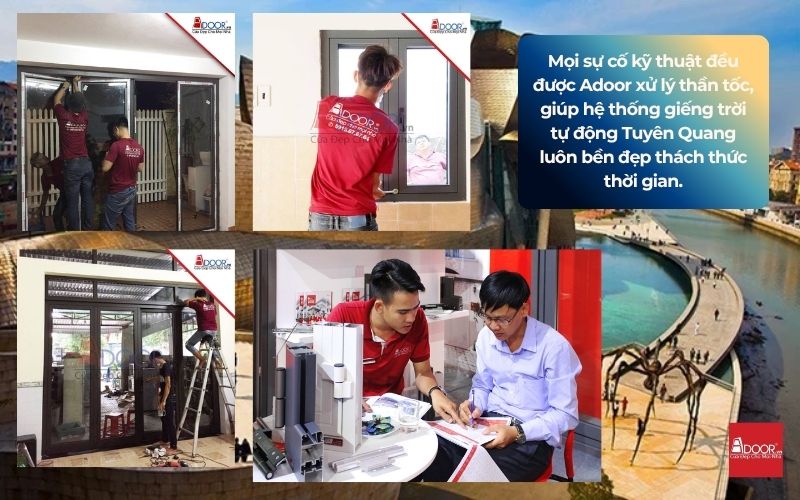 Mọi sự cố kỹ thuật đều được Adoor xử lý thần tốc, giúp hệ thống giếng trời tự động Tuyên Quang luôn bền đẹp thách thức thời gian.