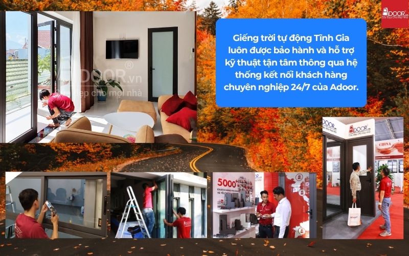 Giếng trời tự động Tĩnh Gia luôn được bảo hành và hỗ trợ kỹ thuật tận tâm thông qua hệ thống kết nối khách hàng chuyên nghiệp 24/7 của Adoor.