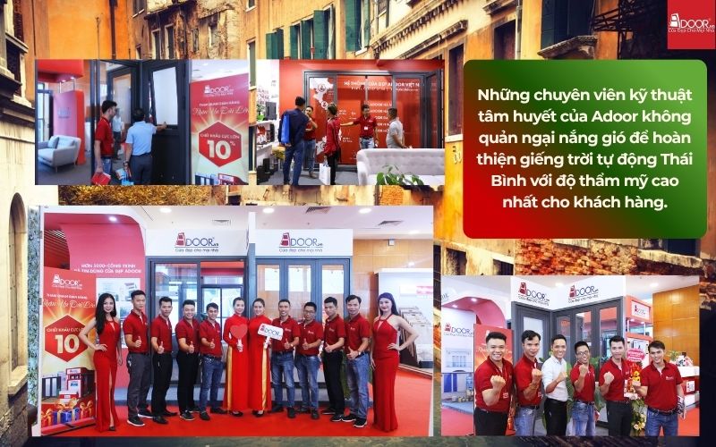 Những chuyên viên kỹ thuật tâm huyết của Adoor không quản ngại nắng gió để hoàn thiện giếng trời tự động Thái Bình với độ thẩm mỹ cao nhất cho khách hàng. Những chuyên viên kỹ thuật tâm huyết của Adoor không quản ngại nắng gió để hoàn thiện giếng trời tự động Thái Bình với độ thẩm mỹ cao nhất cho khách hàng.