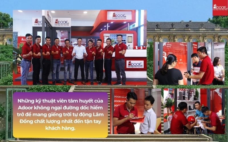 Những kỹ thuật viên tâm huyết của Adoor không ngại đường dốc hiểm trở để mang giếng trời tự động Lâm Đồng chất lượng nhất đến tận tay khách hàng.