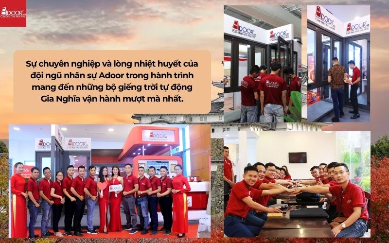 Sự chuyên nghiệp và lòng nhiệt huyết của đội ngũ nhân sự Adoor trong hành trình mang đến những bộ giếng trời tự động Gia Nghĩa vận hành mượt mà nhất.