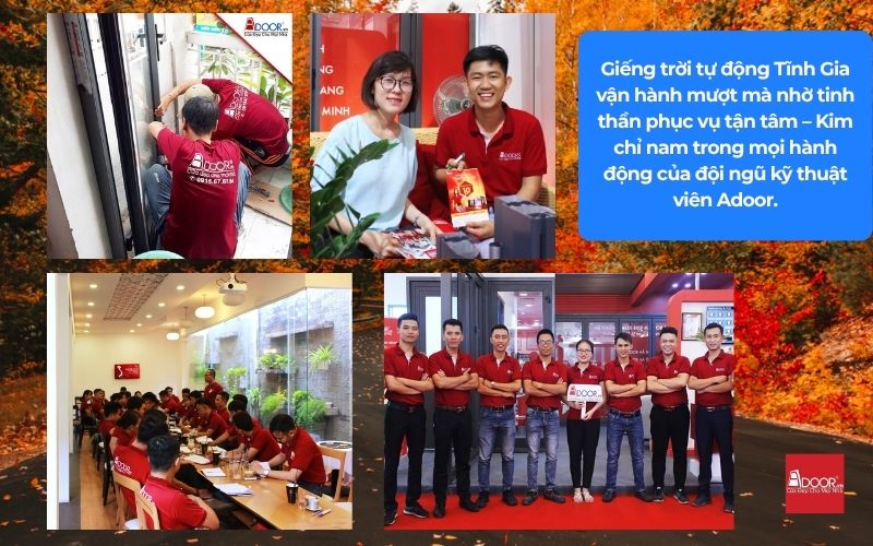 Giếng trời tự động Tĩnh Gia vận hành mượt mà nhờ tinh thần phục vụ tận tâm – Kim chỉ nam trong mọi hành động của đội ngũ kỹ thuật viên Adoor.