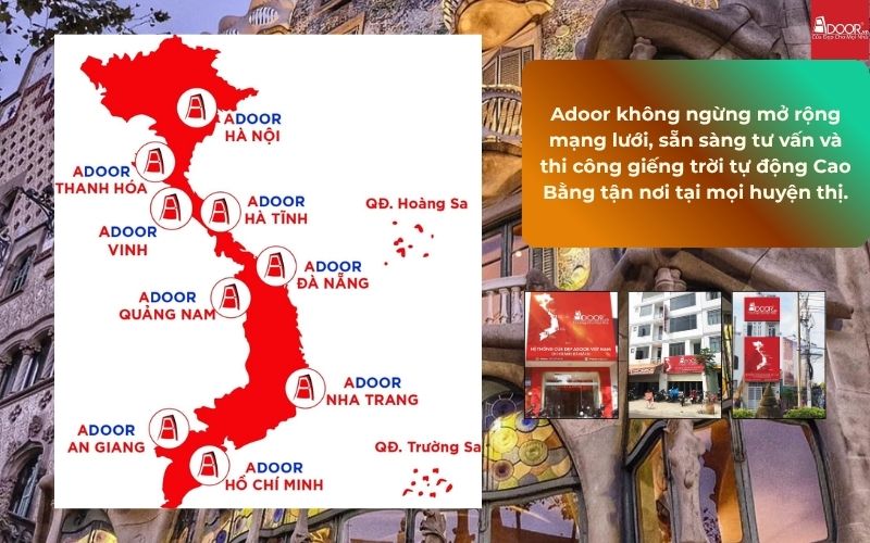 Adoor không ngừng mở rộng mạng lưới, sẵn sàng tư vấn và thi công giếng trời tự động Cao Bằng tận nơi tại mọi huyện thị.