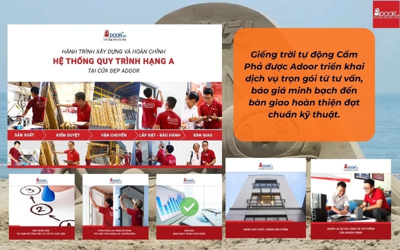 Giếng trời tự động Cẩm Phả được Adoor triển khai dịch vụ trọn gói từ tư vấn, báo giá minh bạch đến bàn giao hoàn thiện đạt chuẩn kỹ thuật.