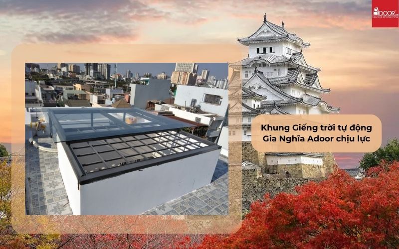 Khung Giếng trời tự động Gia Nghĩa Adoor chịu lực