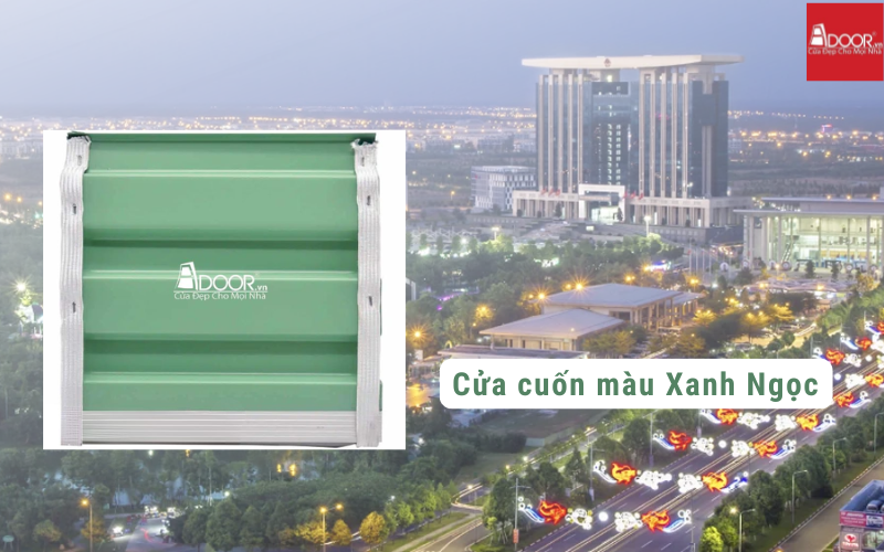 Cửa cuốn Úc Bình Dương màu xanh ngọc