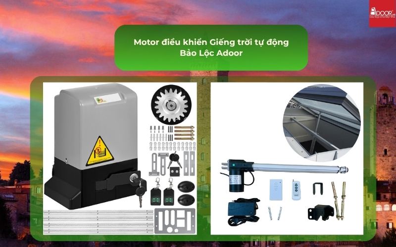Motor điều khiển Giếng trời tự động Bảo Lộc Adoor