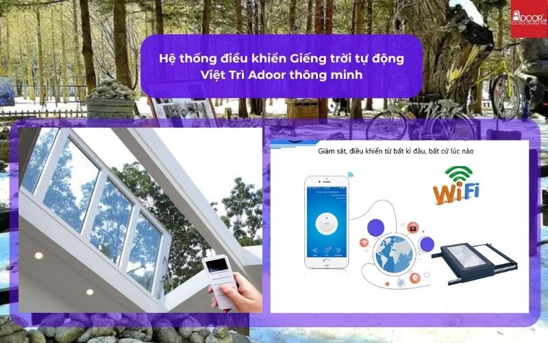 Hệ thống điều khiển Giếng trời tự động Việt Trì Adoor thông minh