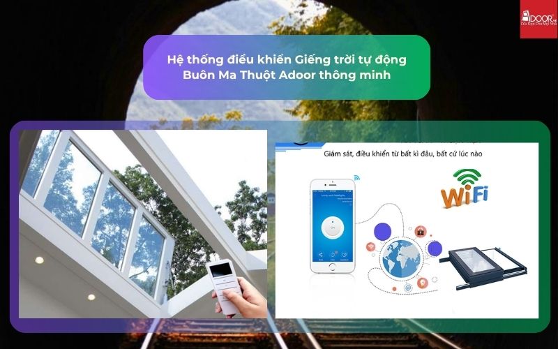 Hệ thống điều khiển Giếng trời tự động Buôn Ma Thuột Adoor thông minh