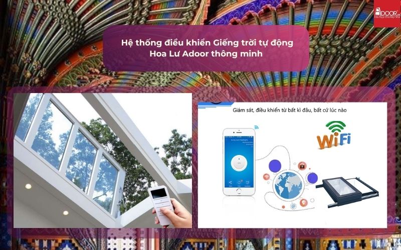  Hệ thống điều khiển Giếng trời tự động Hoa Lư Adoor thông minh