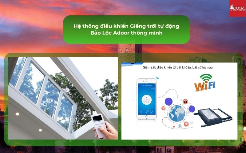 Hệ thống điều khiển Giếng trời tự động Bảo Lộc Adoor thông minh