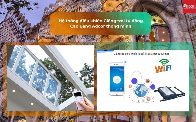 Hệ thống điều khiển Giếng trời tự động Cao Bằng Adoor thông minh