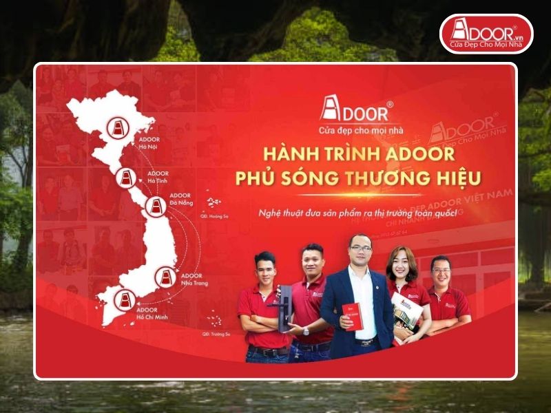 Chi nhánh Adoor phủ rộng toàn quốc phục vụ khách hàng Cửa Cổng Tự Động tại Hoa Lư