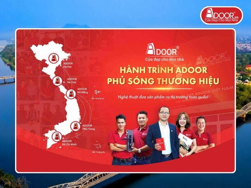 Chi nhánh Adoor phủ rộng toàn quốc phục vụ khách hàng Cửa Cổng Tự Động tại Huế