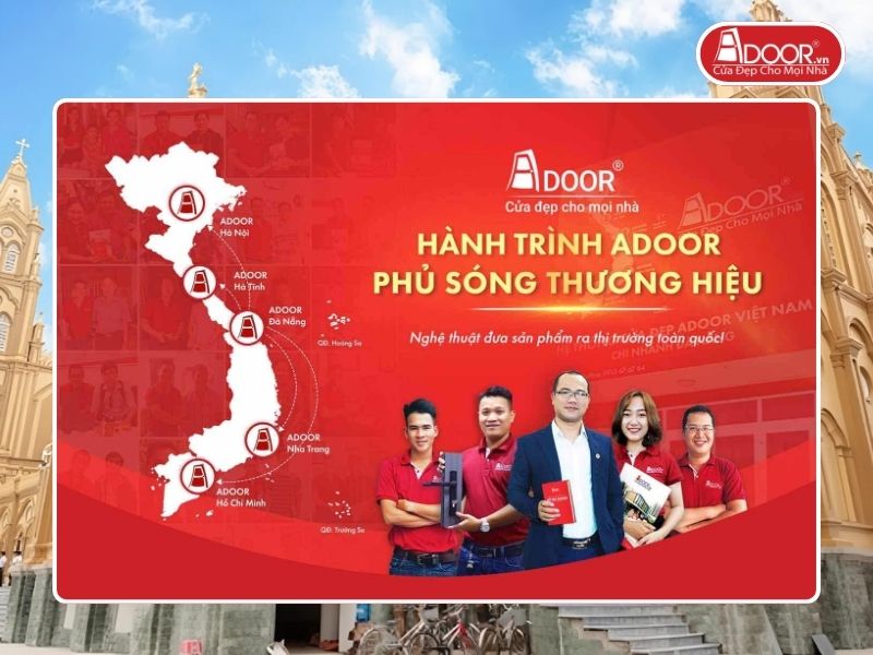 Chi nhánh Adoor phủ rộng toàn quốc phục vụ khách hàng Cửa Cổng Tự Động tại Nam Định