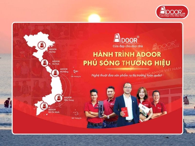 Chi nhánh Adoor phủ rộng toàn quốc phục vụ khách hàng Cửa Cổng Tự Động tại Quảng Ngãi