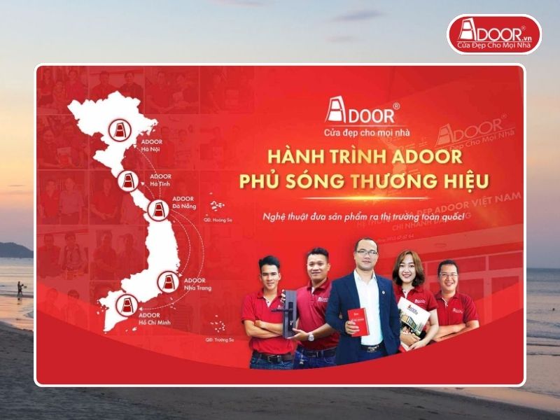 Chi nhánh Adoor phủ rộng toàn quốc phục vụ khách hàng Cửa Cổng Tự Động tại Vinh
