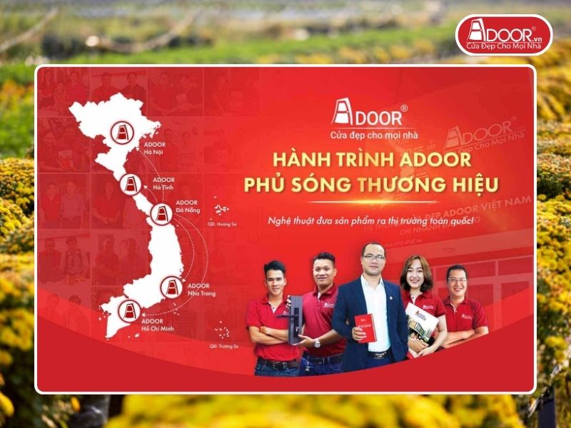 Chi nhánh Adoor phủ rộng toàn quốc phục vụ khách hàng Cửa Kính Tự Động tại Sóc Trăng