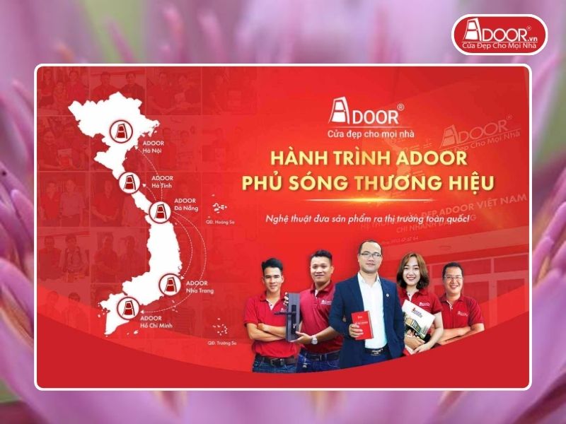 Chi nhánh Adoor phủ rộng toàn quốc phục vụ khách hàng Cửa Kính Tự Động tại Thủ Dầu Một