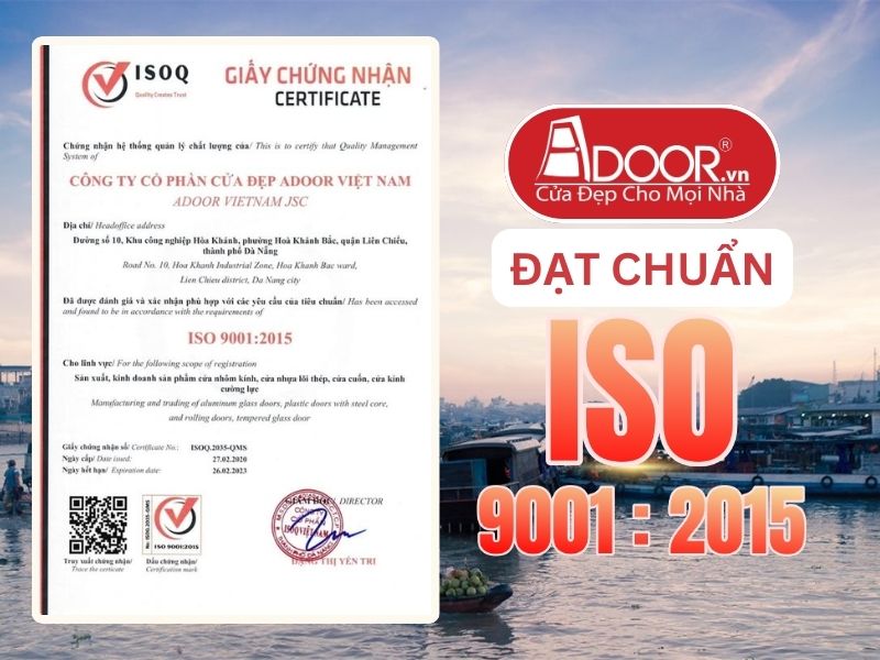 Chứng nhận ISO minh chứng chất lượng Cửa Cổng Tự Động Adoor phục vụ Cần Thơ
