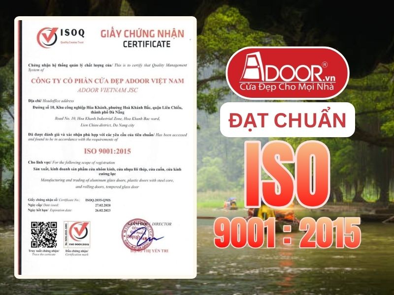 Chứng nhận ISO minh chứng chất lượng Cửa Cổng Tự Động Adoor phục vụ Hoa Lư