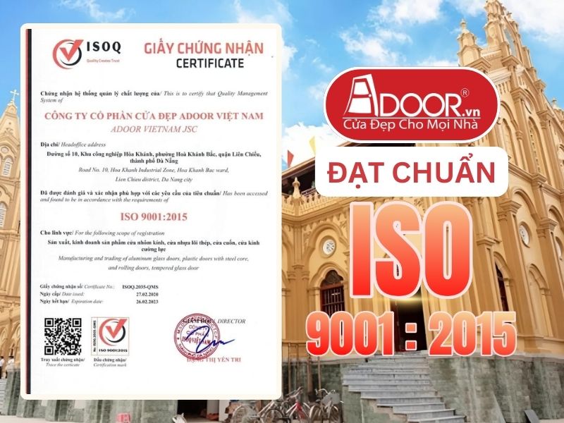 Chứng nhận ISO minh chứng chất lượng Cửa Cổng Tự Động Adoor phục vụ Nam Định