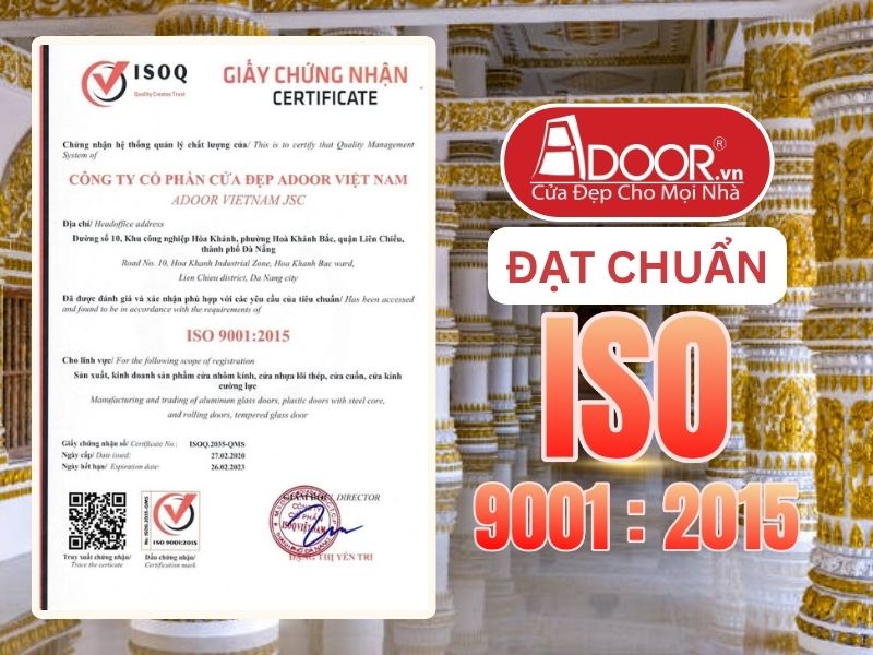 Chứng nhận ISO minh chứng chất lượng Cửa Cổng Tự Động Adoor phục vụ Sóc Trăng