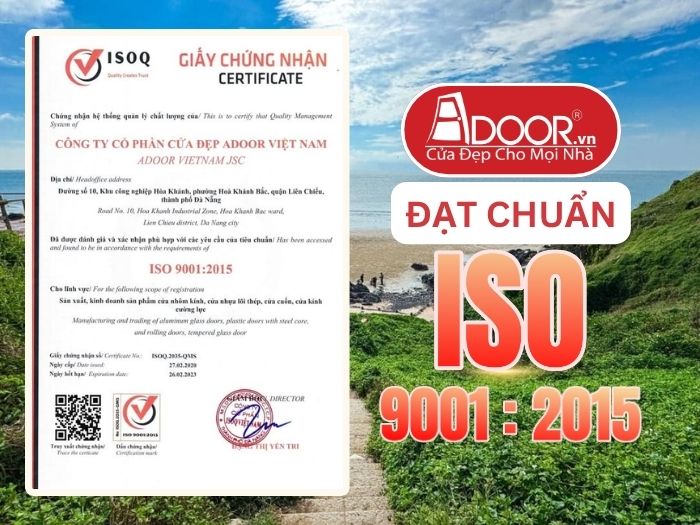 Chứng nhận ISO minh chứng chất lượng Cửa Cổng Tự Động Adoor phục vụ Vũng Tàu