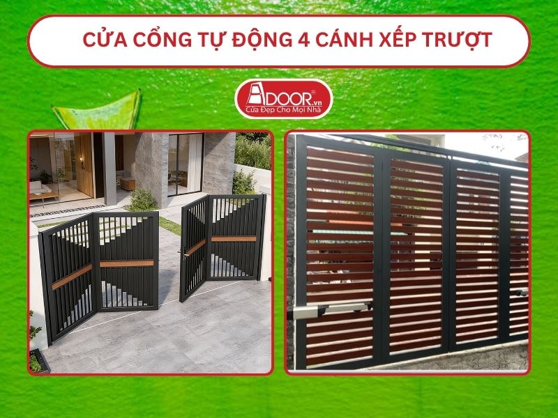 Cửa cổng tự động mở quay 2 cánh âm sàn tại Biên Hòa