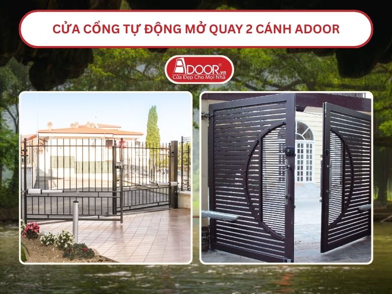 Cửa cổng tự động mở quay 2 cánh tại Hoa Lư
