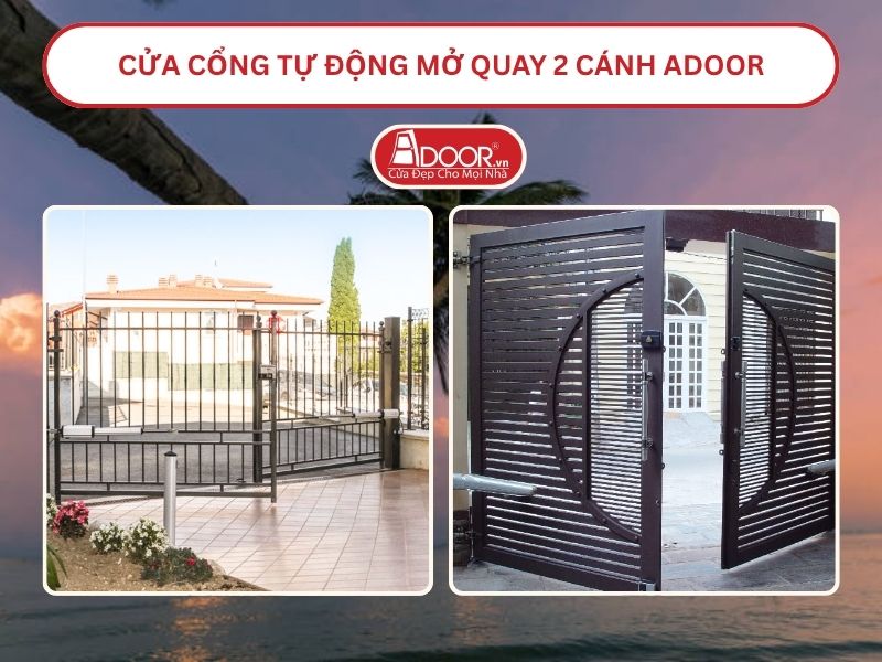 Cửa cổng tự động mở quay 2 cánh tại Phan Thiết