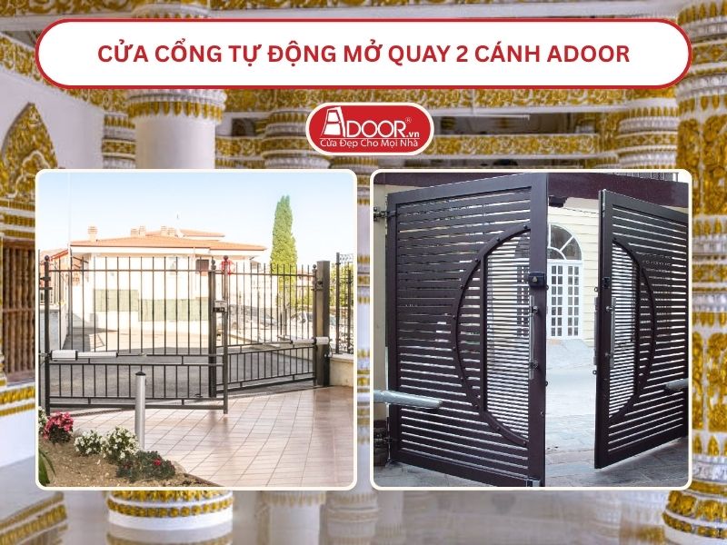 Cửa cổng tự động mở quay 2 cánh tại Sóc Trăng