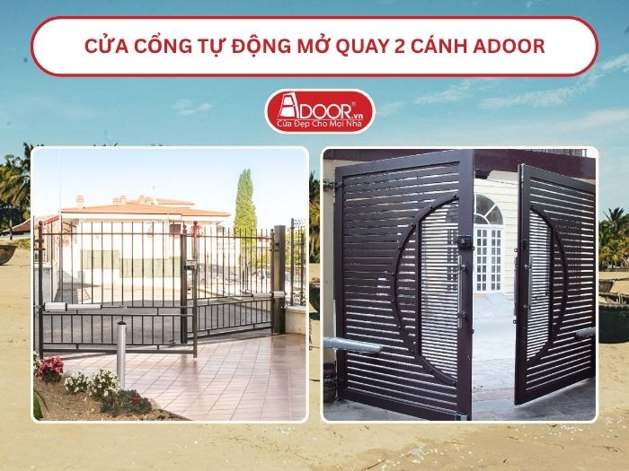 Cửa cổng tự động mở quay 2 cánh tại Tam Kỳ