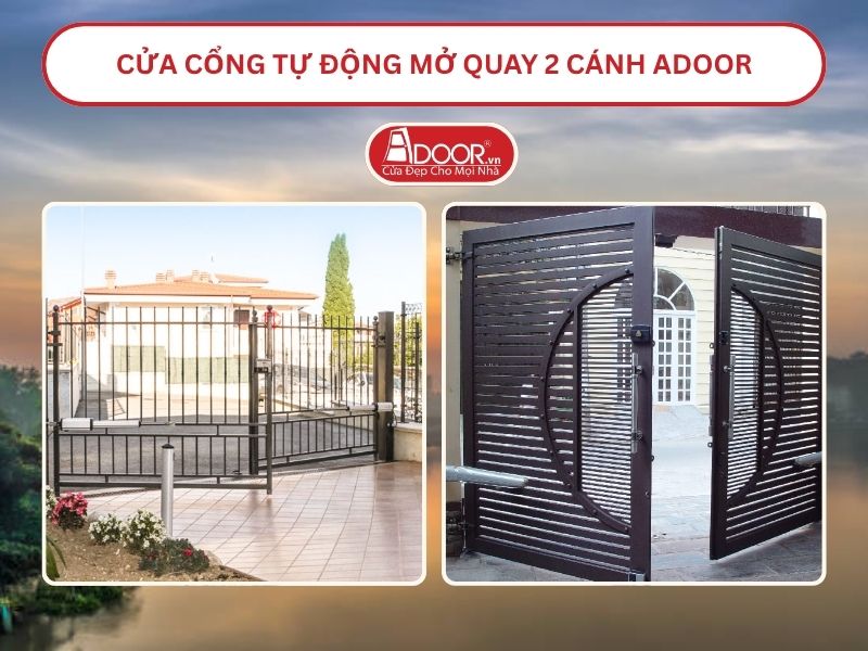Cửa cổng tự động mở quay 2 cánh tại Thủ Dầu Một